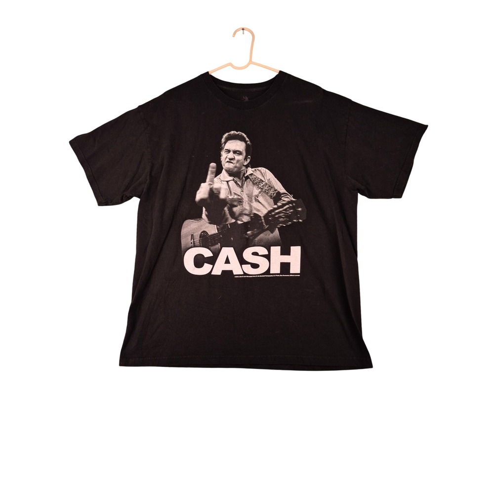 Zion Rootswear Johnny Cash Finger Graphic T-Shirt Black XL 2012 Jim Marshall